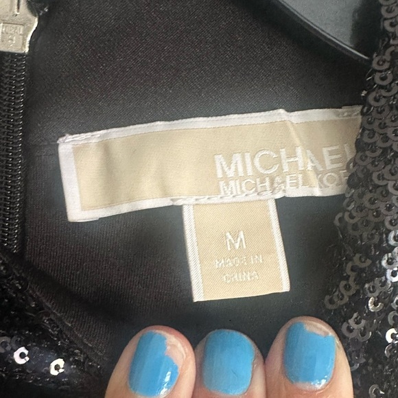 MICHAEL Michael Kors Sequin Halter Wide-Leg Jumpsuit M NWOT - Picture 5 of 6